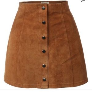 Brown button up skirt